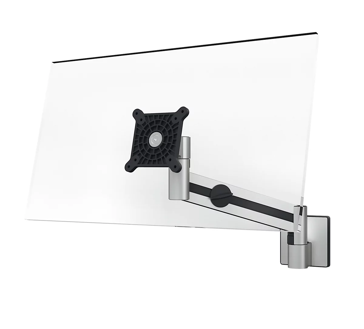 Monitor-Wandhalterung Durable, mit Arm, für 1 Display 21-27“, bis 8 kg, VESA, dreh- & neigbar, metallic silber