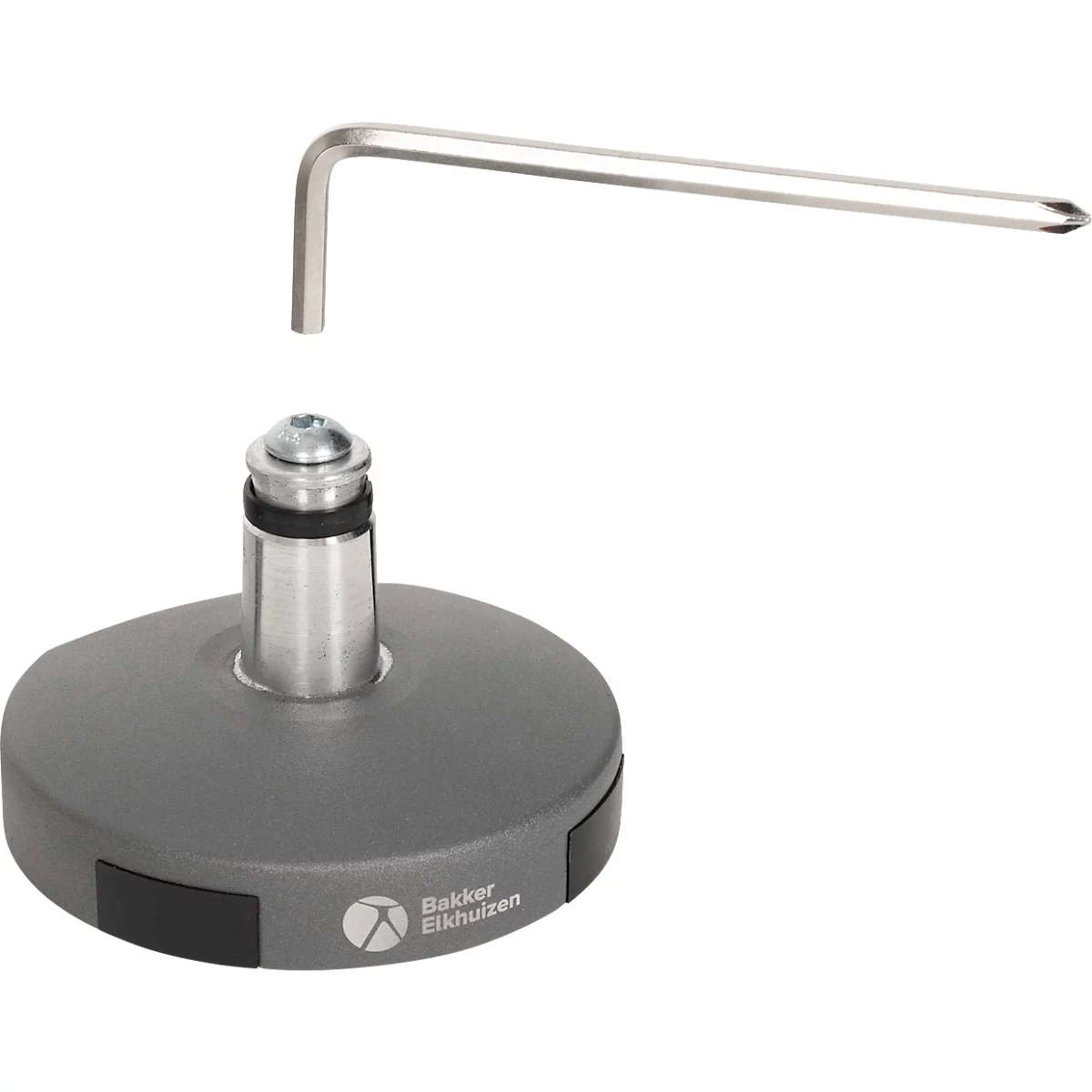 Monitorarm BakkerElkhuizen BE Flexibel, voor 1 monitor, tot 10 kg, draaibaar, kantelbaar en zwenkbaar, klembreedte 80 mm, VESA-compatibel, ergonomisch, in hoogte verstelbaar van 170 tot 582 mm, donkergrijs/zwart