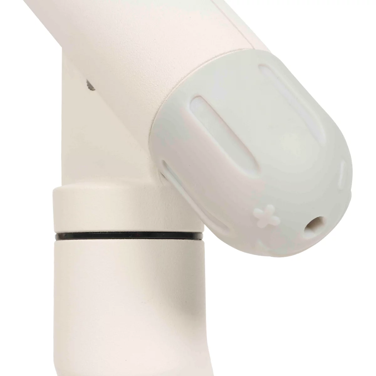 Monitorarm BakkerElkhuizen BE Flexibel, voor 1 monitor, tot 10 kg, draaibaar, kantelbaar en zwenkbaar, klembreedte 80 mm, VESA-compatibel, ergonomisch, in hoogte verstelbaar van 170 tot 582 mm, lichtgrijs/wit