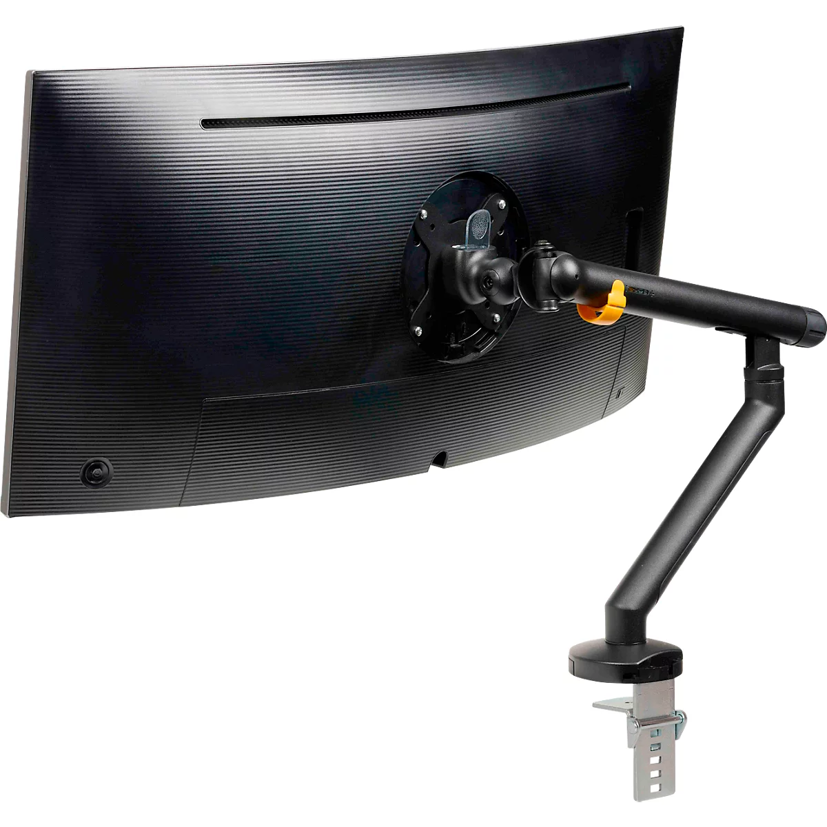 Monitorarm BakkerElkhuizen BE Flexible, für 1 Monitor, bis 10 kg, dreh-, neig- und schwenkbar, 80 mm Klemmweite, VESA-komaptibel, ergonomisch, Höhenverstellbar von 170 bis 582 mm, schwarz