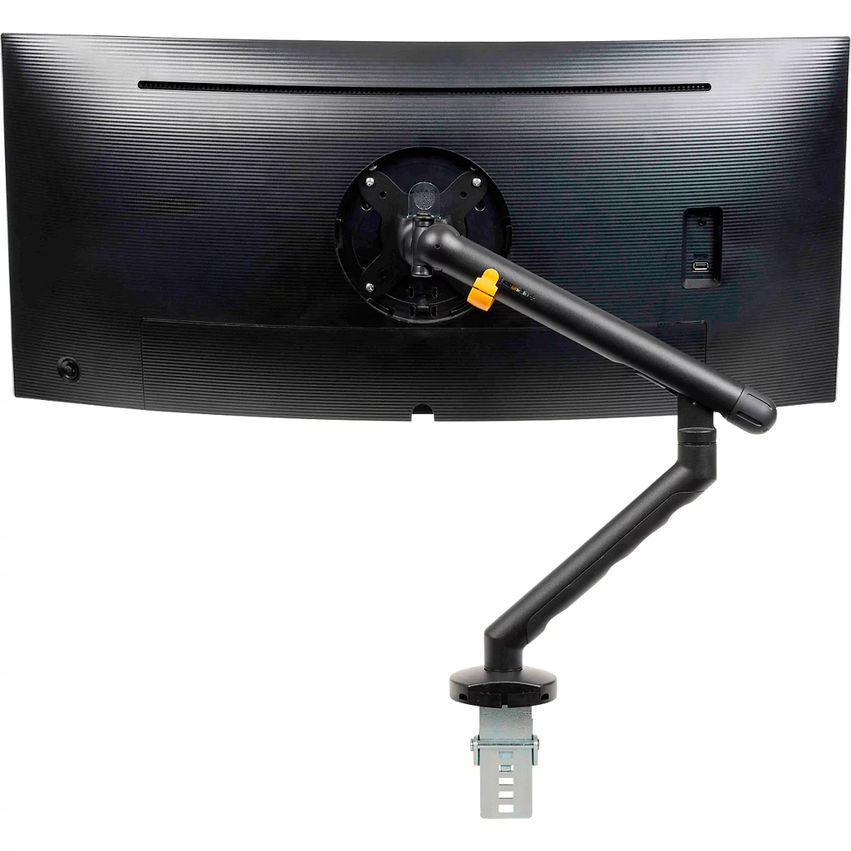 Monitorarm BakkerElkhuizen BE Flexible, für 1 Monitor, bis 10 kg, dreh-, neig- und schwenkbar, 80 mm Klemmweite, VESA-komaptibel, ergonomisch, Höhenverstellbar von 170 bis 582 mm, schwarz