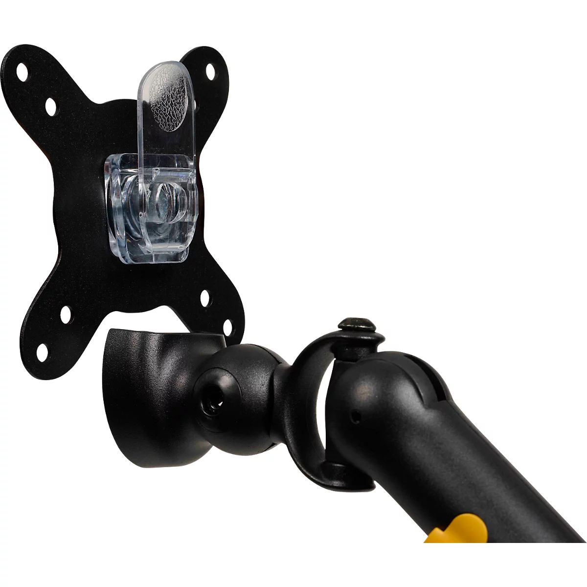 Monitorarm BakkerElkhuizen BE Flexible, für 1 Monitor, bis 10 kg, dreh-, neig- und schwenkbar, 80 mm Klemmweite, VESA-komaptibel, ergonomisch, Höhenverstellbar von 170 bis 582 mm, schwarz
