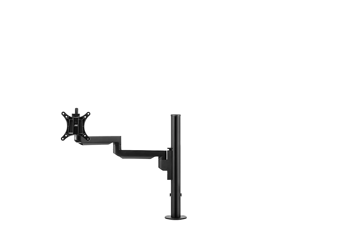 Monitorarm BakkerElkhuizen Filex Galaxy Flex Single, für 1 Display bis 12 kg, höhen-& tiefenverstellbar, dreh-& neigbar, mit Tischklemme, schwarz