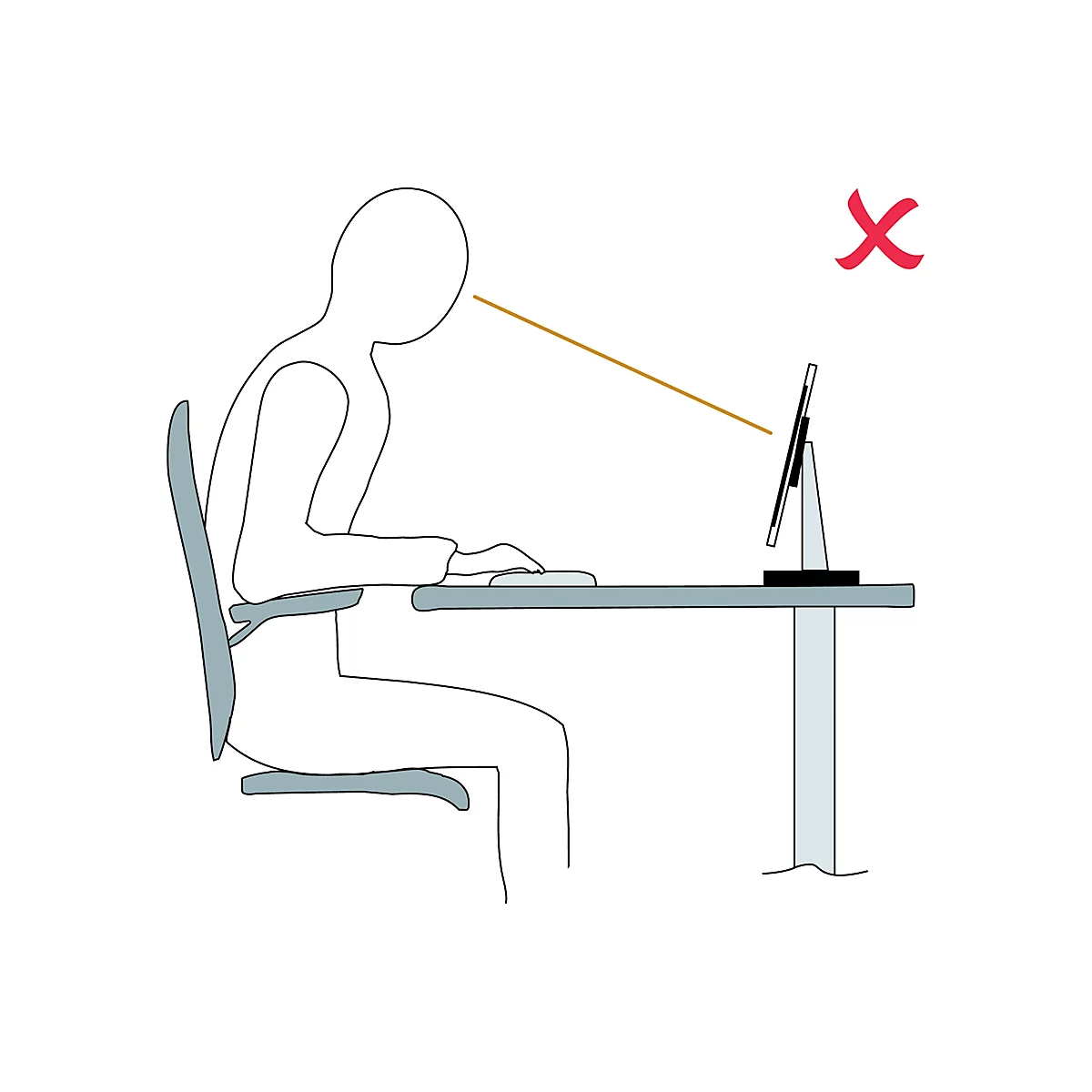Monitorarm BakkerElkhuizen Filex Galaxy Flex Single, voor 1 beeldscherm tot 12 kg, in hoogte &amp; diepte verstelbaar, draaibaar &amp; kantelbaar, met tafelklem, zilver