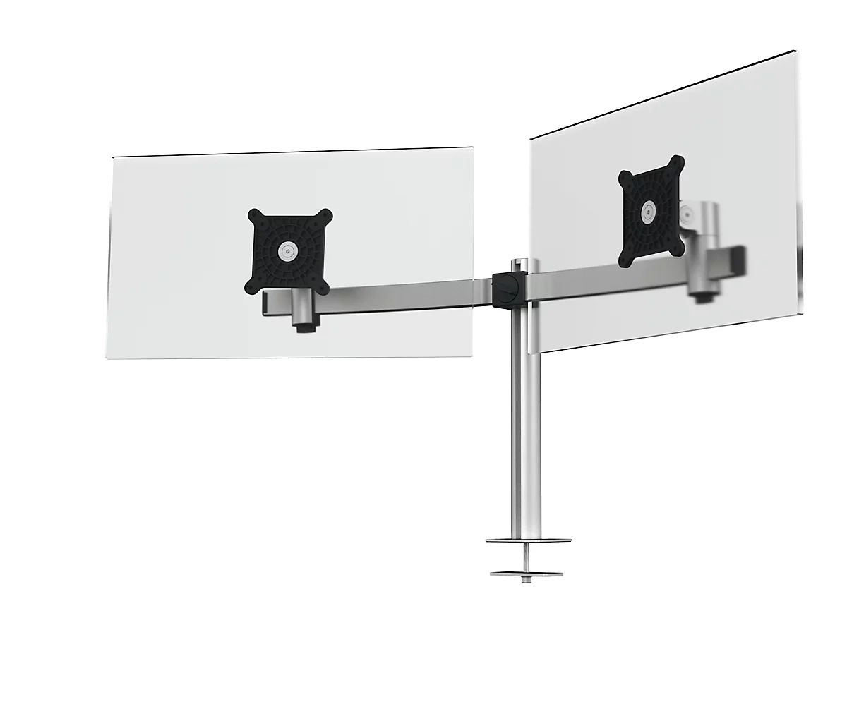 Monitorarm Durable, für 2 Displays 21-27", VESA, dreh-& neigbar, höhenverstellbar, mit Tischdurchführung