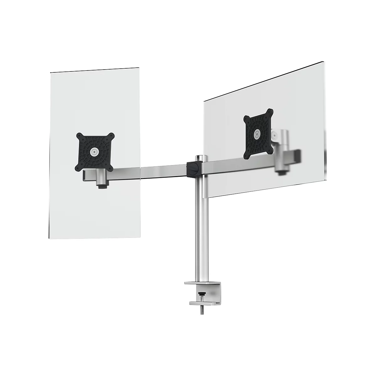 Monitorarm Durable, für 2 Displays 21-27', VESA, dreh-& neigbar, höhenverstellbar, mit Tischklemme