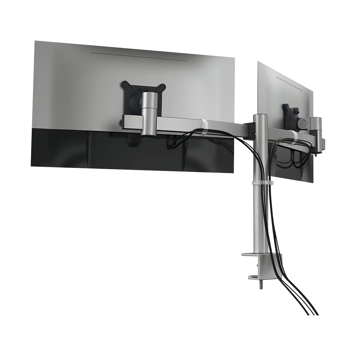Monitorarm Durable, für 2 Displays 21-27', VESA, dreh-& neigbar, höhenverstellbar, mit Tischklemme