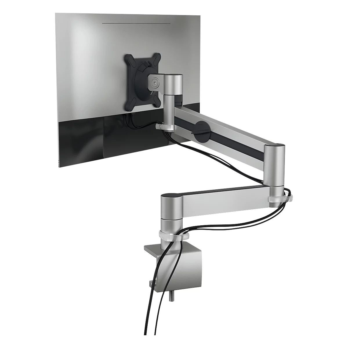 Monitorarm Durable, voor 1 display 21-27', VESA, draaibaar en kantelbaar, in hoogte verstelbaar, met bureauklem