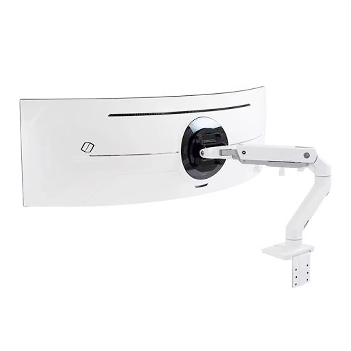 Monitorarm ergotron® HX Desk, tafelbevestiging, voor beeldschermen tot 42″ &amp; tot 19 kg, in hoogte en diepte verstelbaar, kantelbaar, VESA, wit
