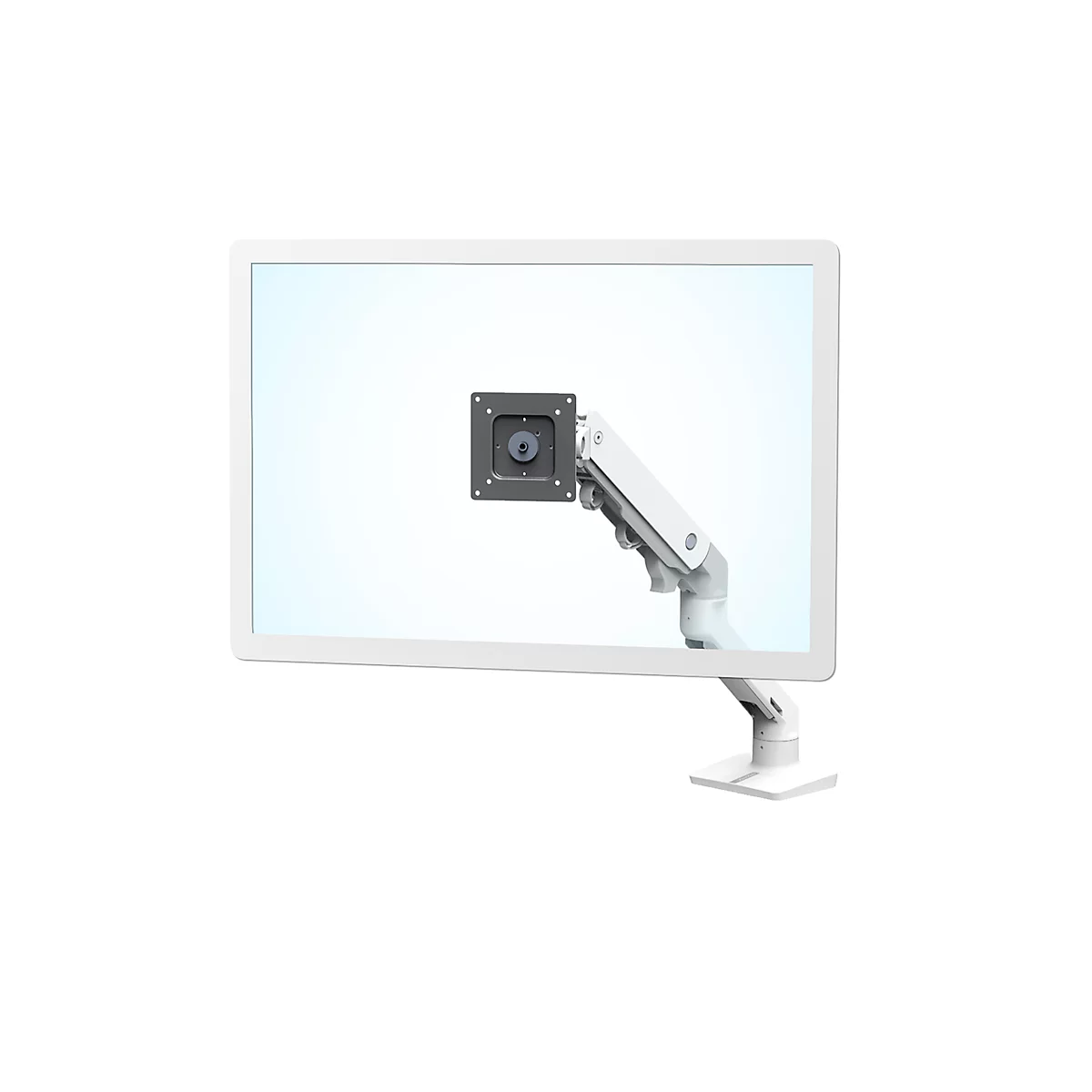 Monitorarm Ergotron HX, voor beeldschermen tot 42“, ergonomisch, in hoogte verstelbaar, met tafelklem, wit