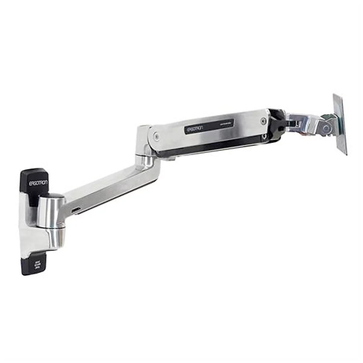 Monitorarm ergotron® LX HD Sit-Stand, muurbeugel, voor 1 beeldscherm tot 46″ &amp; tot 13,6 kg, in hoogte en diepte verstelbaar, VESA, gepolijst aluminium