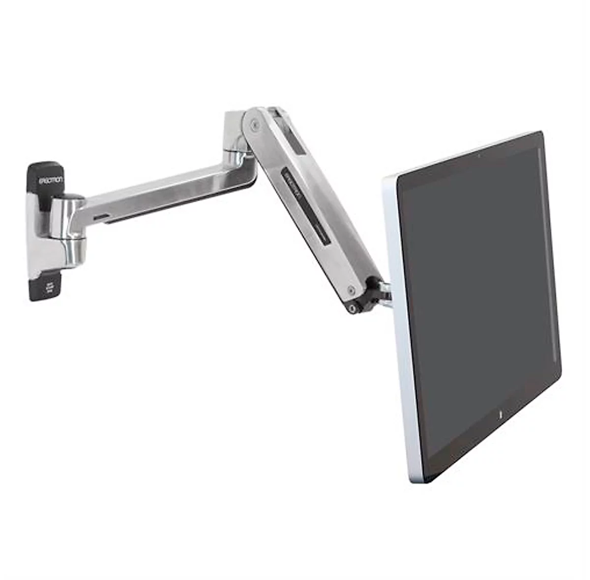 Monitorarm ergotron® LX HD Sit-Stand, Wandhalterung, für 1 Display bis 46″ & bis 13,6 kg, höhen- & tiefenverstellbar, VESA, poliertes Aluminium