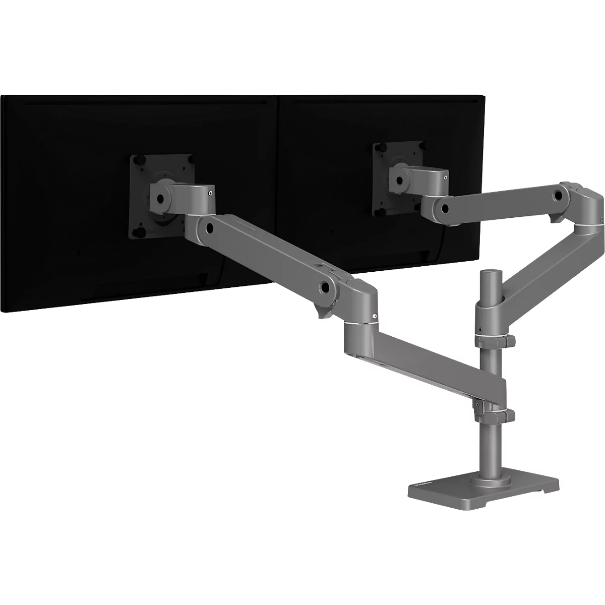 Monitorarm Ergotron LX Pro Dual Direct, für 2 Displays bis 24″, neig-/schwenk-/drehbar, höhenverstellbar, Tischhalterung, VESA, Metall, dunkelgrau
