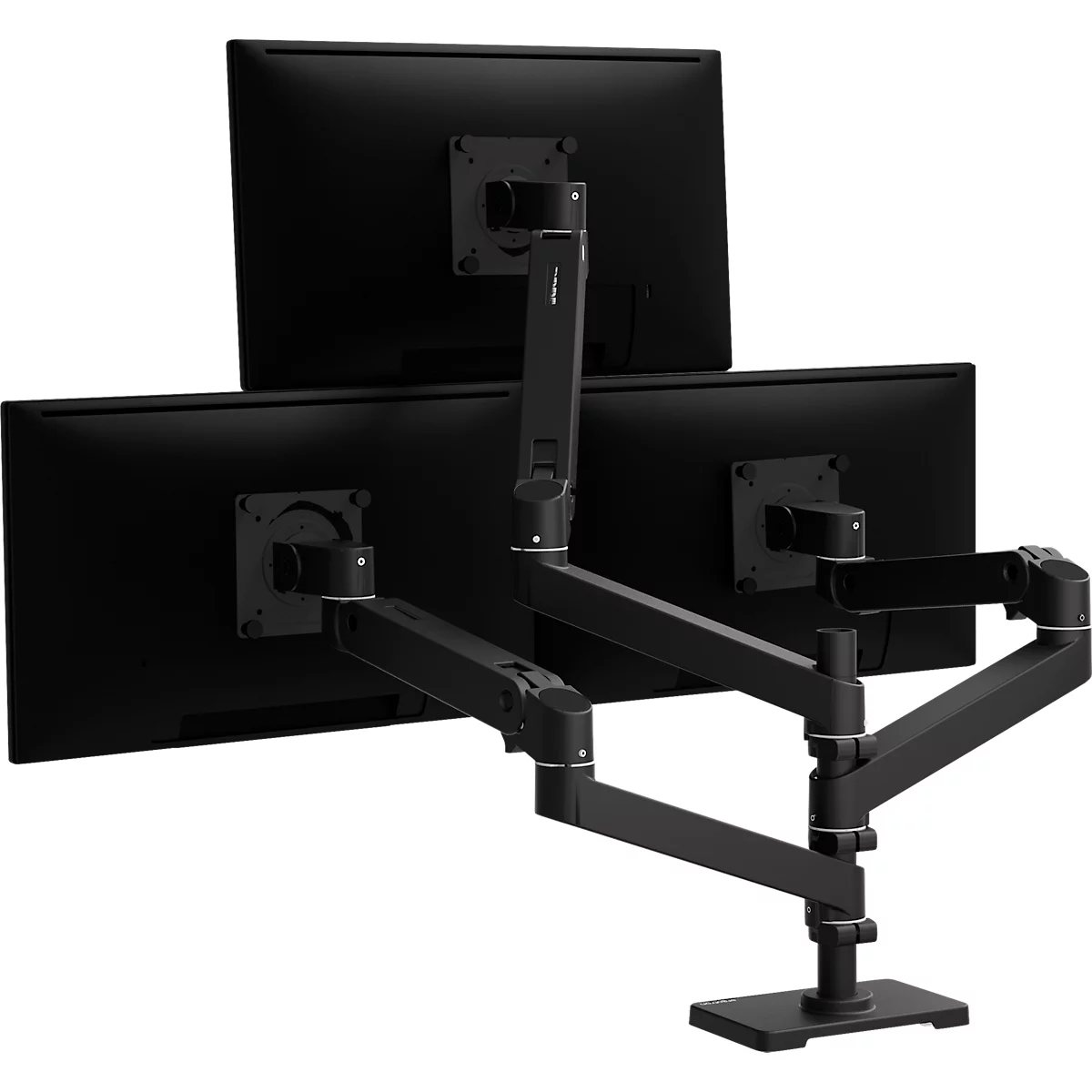 Monitorarm Ergotron LX Pro Dual Direct, für 2 Displays bis 24″, neig-/schwenk-/drehbar, höhenverstellbar, Tischhalterung, VESA, Metall, schwarz