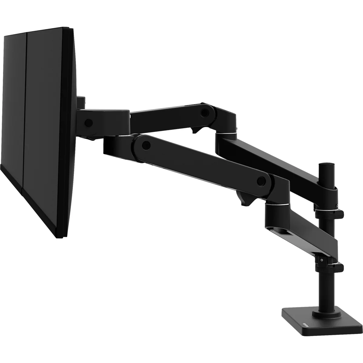 Monitorarm Ergotron LX Pro Dual Direct, für 2 Displays bis 24″, neig-/schwenk-/drehbar, höhenverstellbar, Tischhalterung, VESA, Metall, schwarz