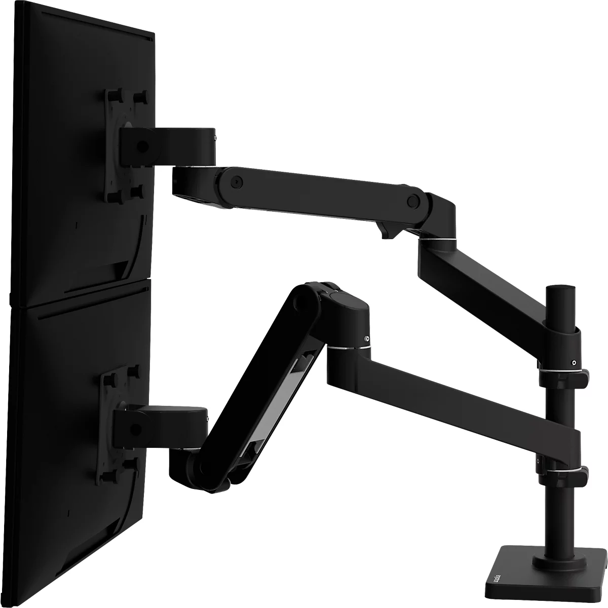 Monitorarm Ergotron LX Pro Dual Direct, für 2 Displays bis 24″, neig-/schwenk-/drehbar, höhenverstellbar, Tischhalterung, VESA, Metall, schwarz
