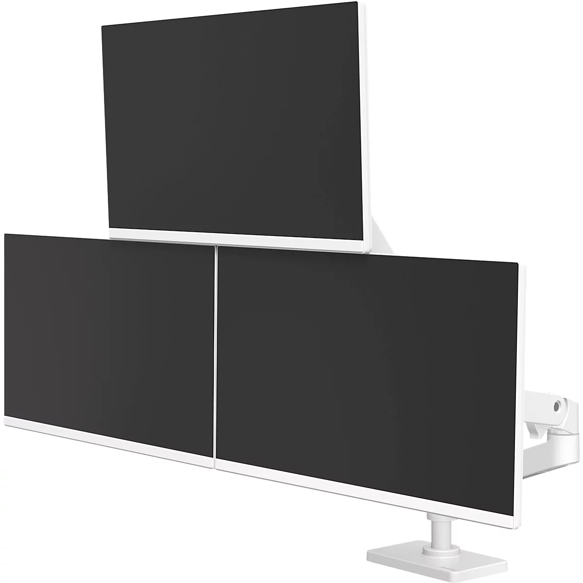 Monitorarm Ergotron LX Pro Dual Direct, für 2 Displays bis 24″, neig-/schwenk-/drehbar, höhenverstellbar, Tischhalterung, VESA, Metall, weiß