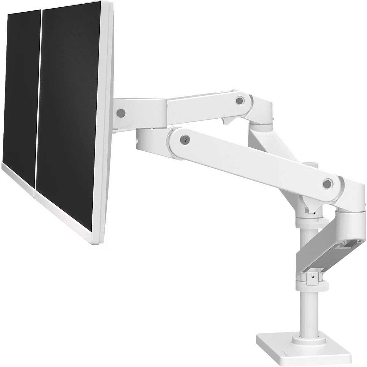 Monitorarm Ergotron LX Pro Dual Direct, für 2 Displays bis 24″, neig-/schwenk-/drehbar, höhenverstellbar, Tischhalterung, VESA, Metall, weiß