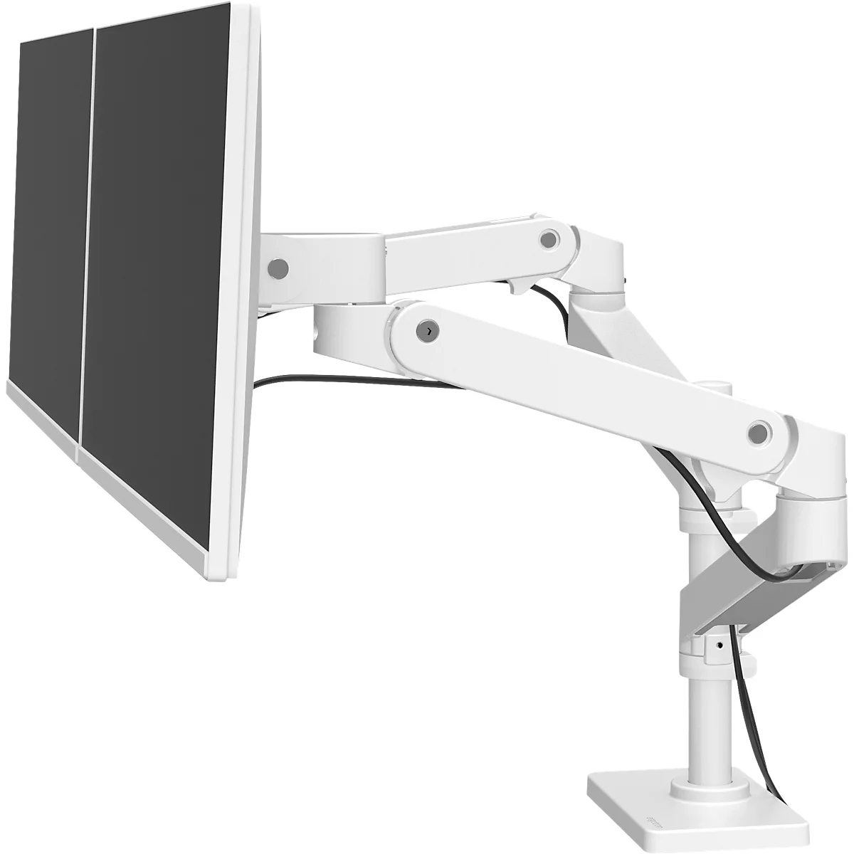 Monitorarm Ergotron LX Pro Dual Direct, für 2 Displays bis 24″, neig-/schwenk-/drehbar, höhenverstellbar, Tischhalterung, VESA, Metall, weiß