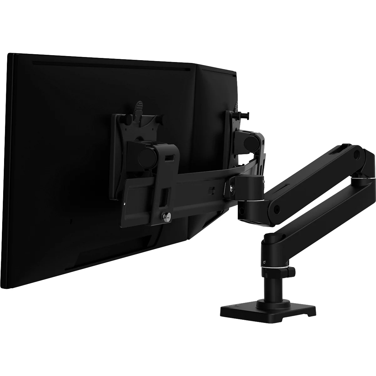 Monitorarm Ergotron LX Pro Dual Direct, für 2 Displays bis 27″, neig-/schwenk-/drehbar, höhenverstellbar, Tischhalterung, VESA, Metall, schwarz