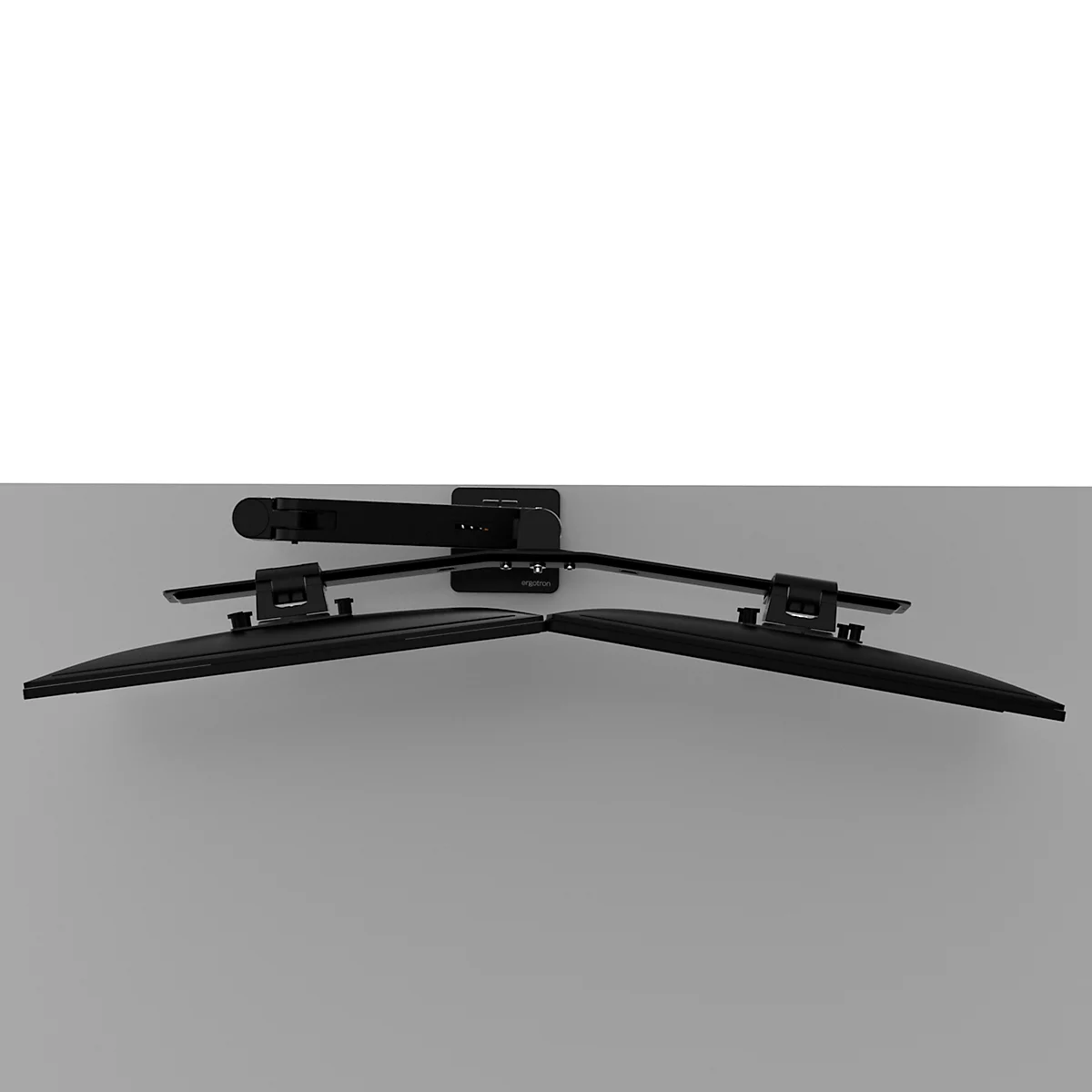 Monitorarm Ergotron LX Pro Dual Direct, für 2 Displays bis 27″, neig-/schwenk-/drehbar, höhenverstellbar, Tischhalterung, VESA, Metall, schwarz