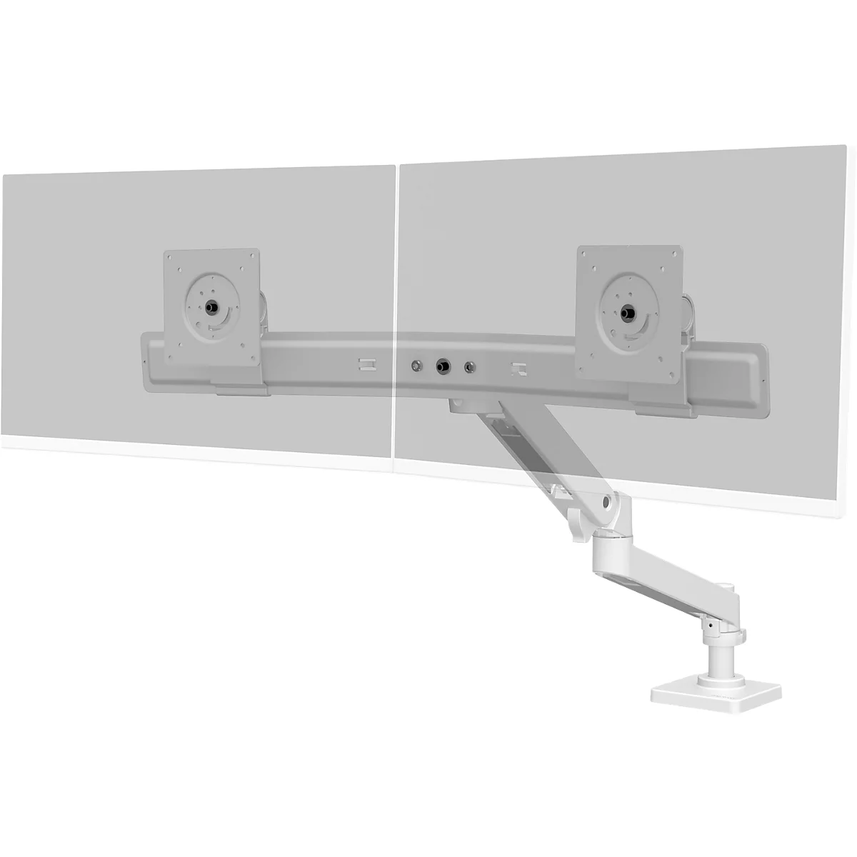 Monitorarm Ergotron LX Pro Dual Direct, für 2 Displays bis 27″, neig-/schwenk-/drehbar, höhenverstellbar, Tischhalterung, VESA, Metall, weiß