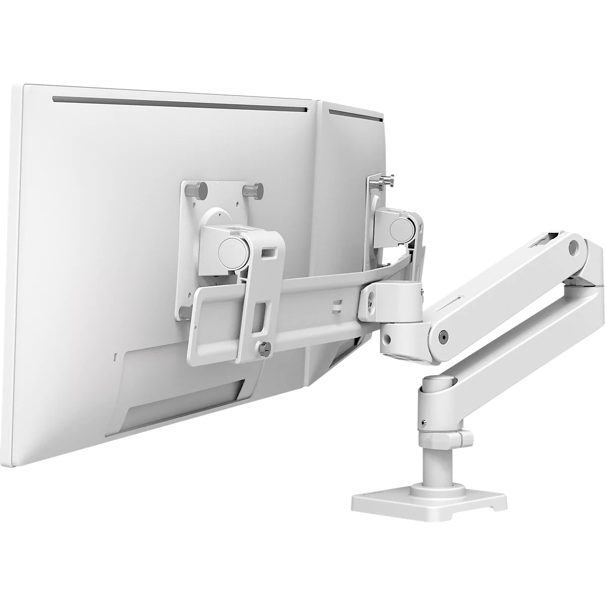 Monitorarm Ergotron LX Pro Dual Direct, für 2 Displays bis 27″, neig-/schwenk-/drehbar, höhenverstellbar, Tischhalterung, VESA, Metall, weiß