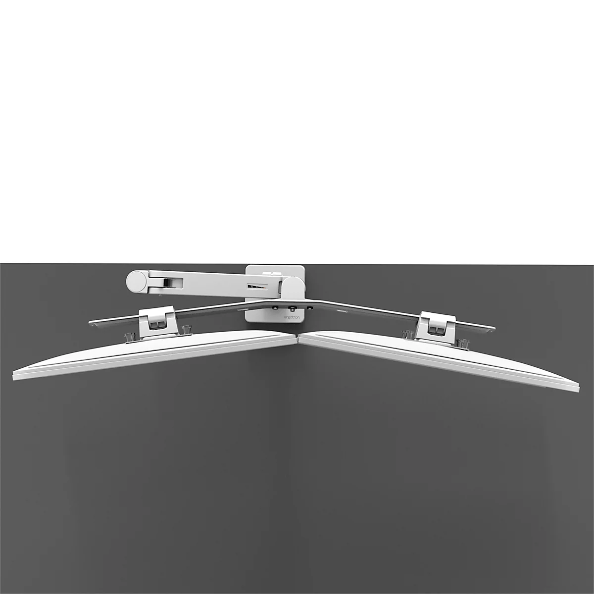 Monitorarm Ergotron LX Pro Dual Direct, für 2 Displays bis 27″, neig-/schwenk-/drehbar, höhenverstellbar, Tischhalterung, VESA, Metall, weiß