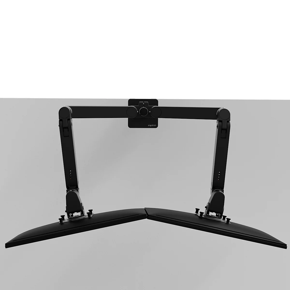 Monitorarm Ergotron LX Pro Dual, für 2 Displays nebeneinander, bis 27″, neig-/schwenk-/drehbar, höhenverstellbar, Tischhalterung, VESA, Metall, schwarz
