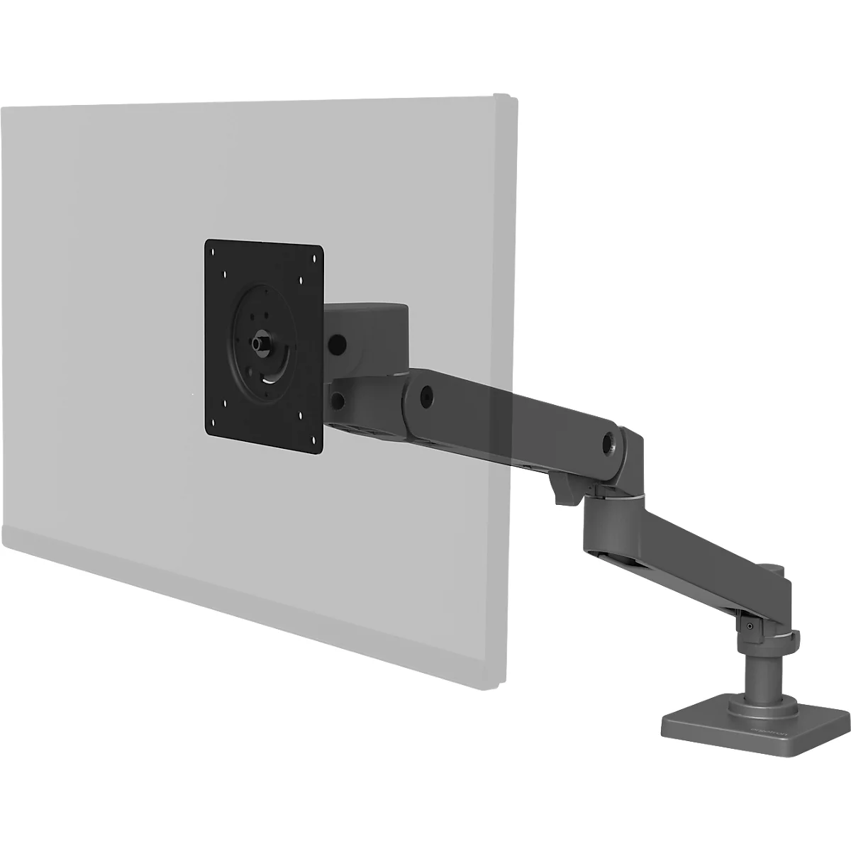 Monitorarm Ergotron LX Pro, für 1 Display bis 34″, neig-/schwenkbar, höhenverstellbar, Tischhalterung, VESA, Metall, dunkelgrau