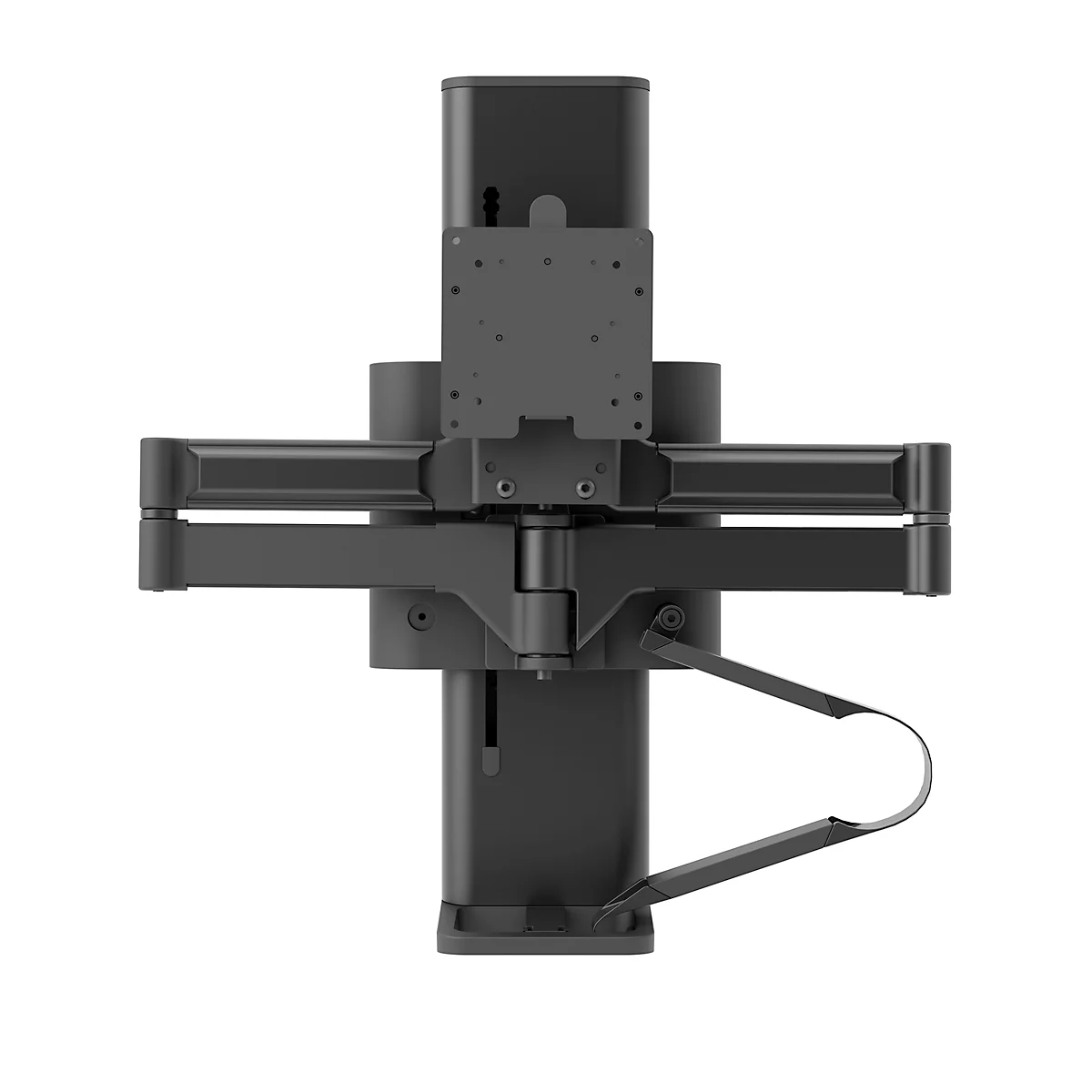 Monitorarm Ergotron TRACE, voor 1 beeldscherm tot 38″ &amp; tot 9,8 kg, in hoogte/diepte verstelbaar, draaibaar/draai/kantelbaar, met tafelklem, zwart