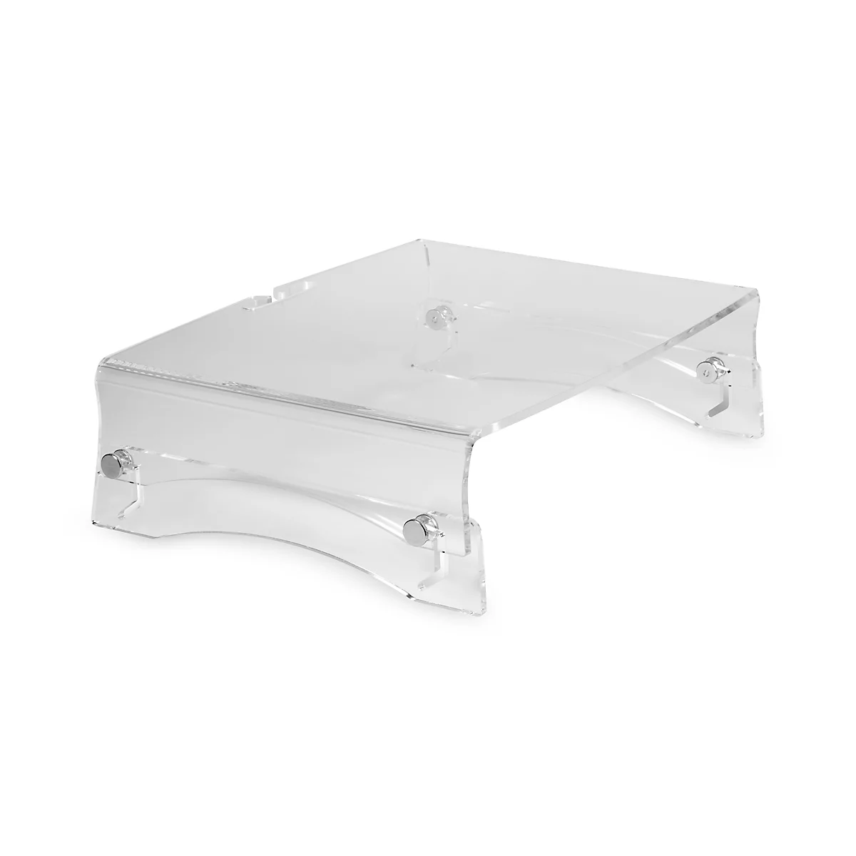 Monitorständer BakkerElkhuizen Q-riser 110, Acryl, bis 8,5 kg, verstellbare Höhe 75/105 mm