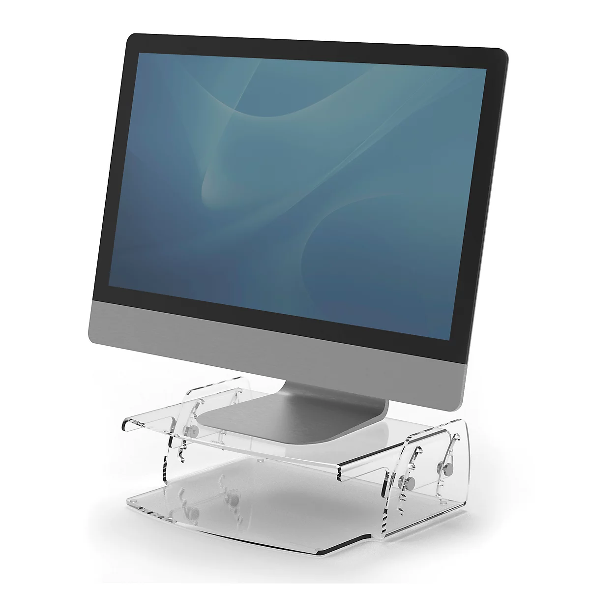 Monitorständer Fellowes Clarity™, bis 10 kg, höhenverstellbar, B 320 x 256 mm, Acryl