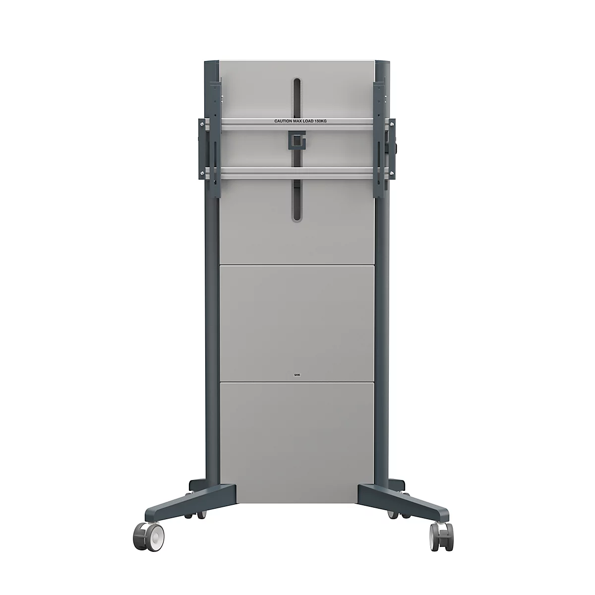 Monitorständer SMS Presence, mobil, elektrisch höhenverstellbar, für 1 Display ab 46' & bis 150 kg, VESA, Verriegelung, Kabelmanagement, anthrazit