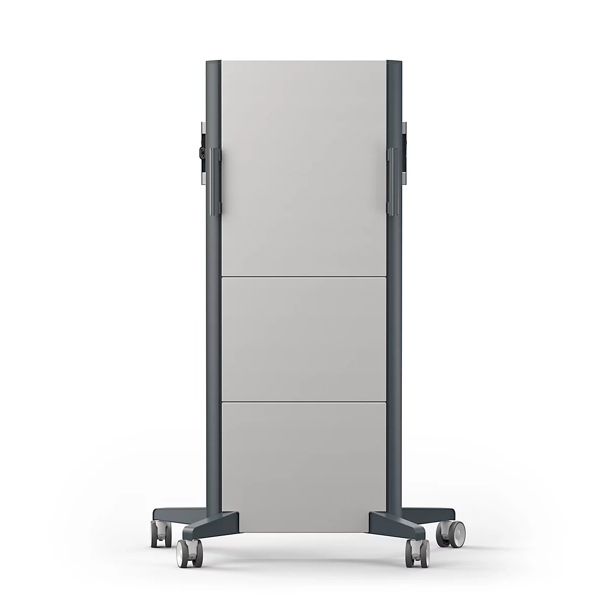 Monitorständer SMS Presence, mobil, elektrisch höhenverstellbar, für 1 Display ab 46' & bis 150 kg, VESA, Verriegelung, Kabelmanagement, anthrazit