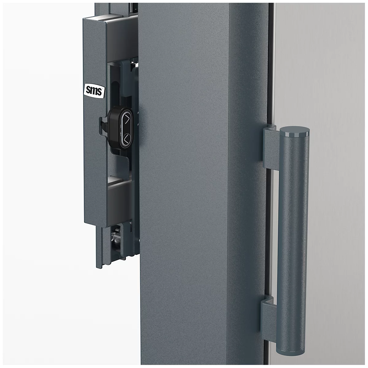 Monitorständer SMS Presence, mobil, elektrisch höhenverstellbar, für 1 Display ab 46' & bis 150 kg, VESA, Verriegelung, Kabelmanagement, anthrazit