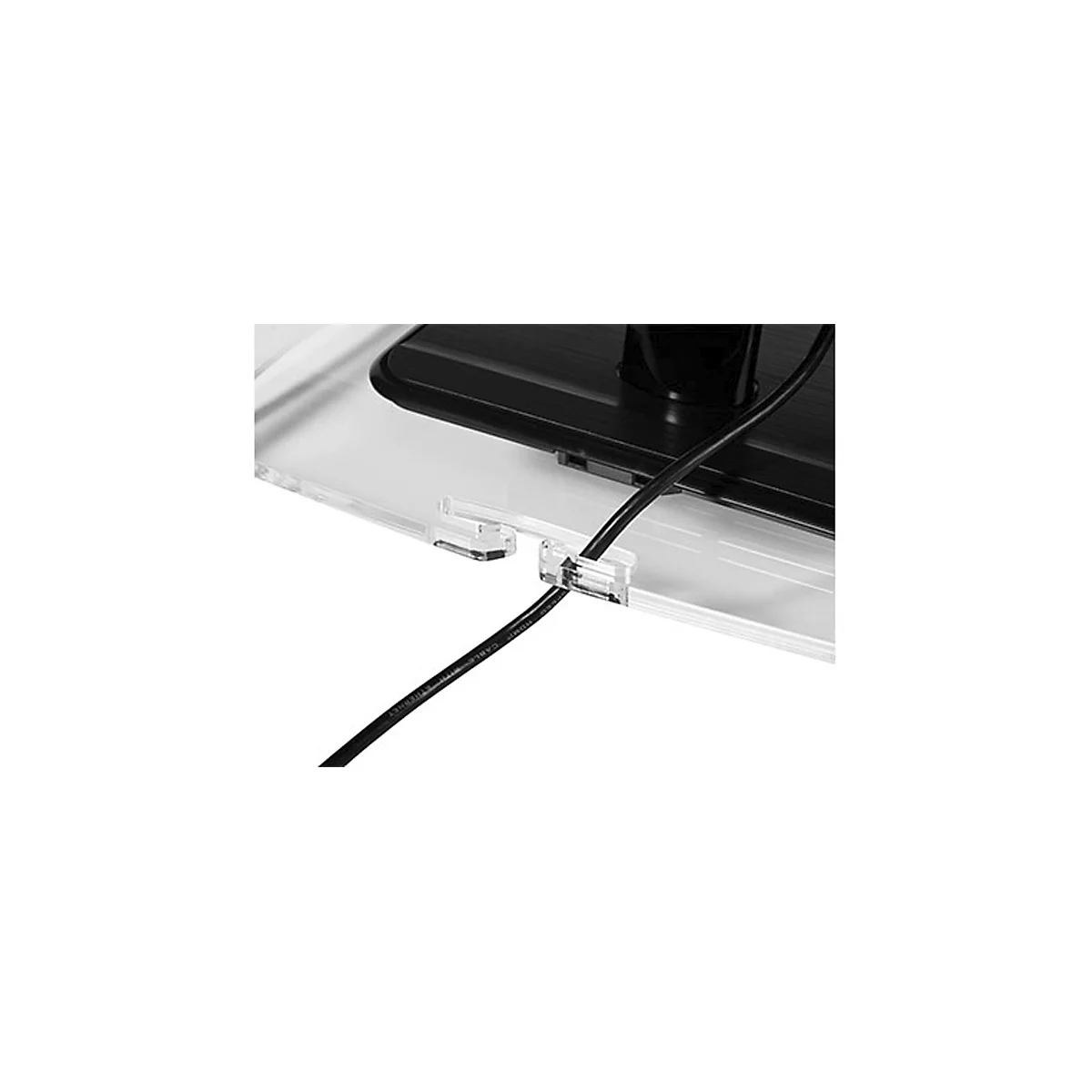 Monitorstandaard BakkerElkhuizen Q-riser 110, acryl, tot 8,5 kg, verstelbare hoogte 75/105 mm