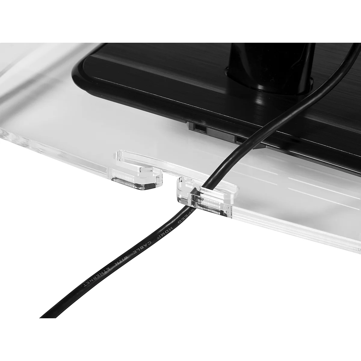 Monitorstandaard BakkerElkhuizen Q-riser 50, acryl, tot 16 kg, vaste hoogte 5,5 cm
