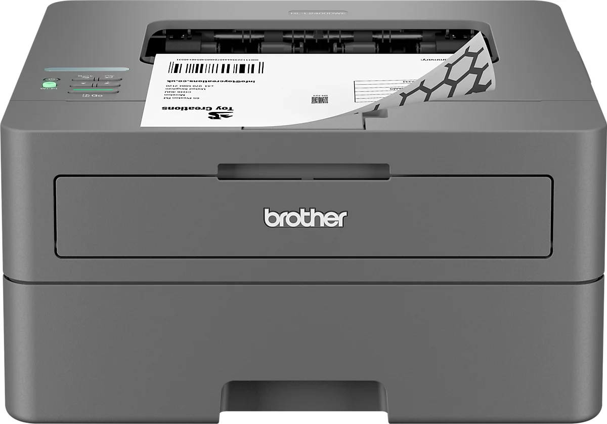 Monolaserdrucker Brother HL-L2400DW, USB/LAN/WLAN, Auto-Duplex/Mobildruck, bis A4, inkl. Toner