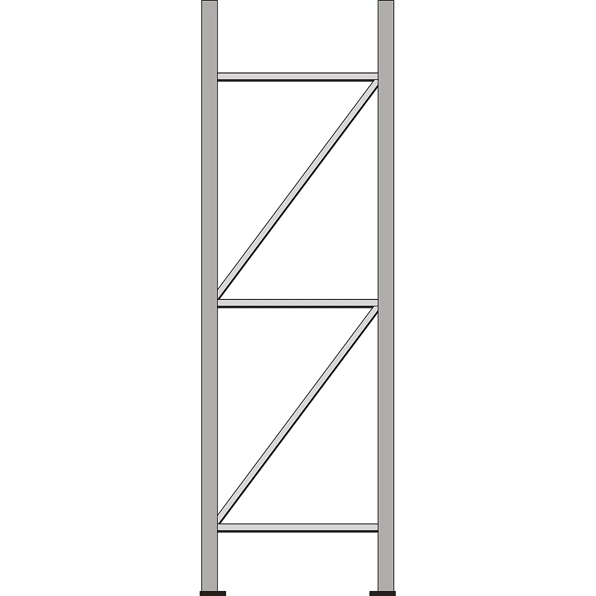 Montant, pour rayonnage modulaire WR 600, H 2500 x P 600 mm