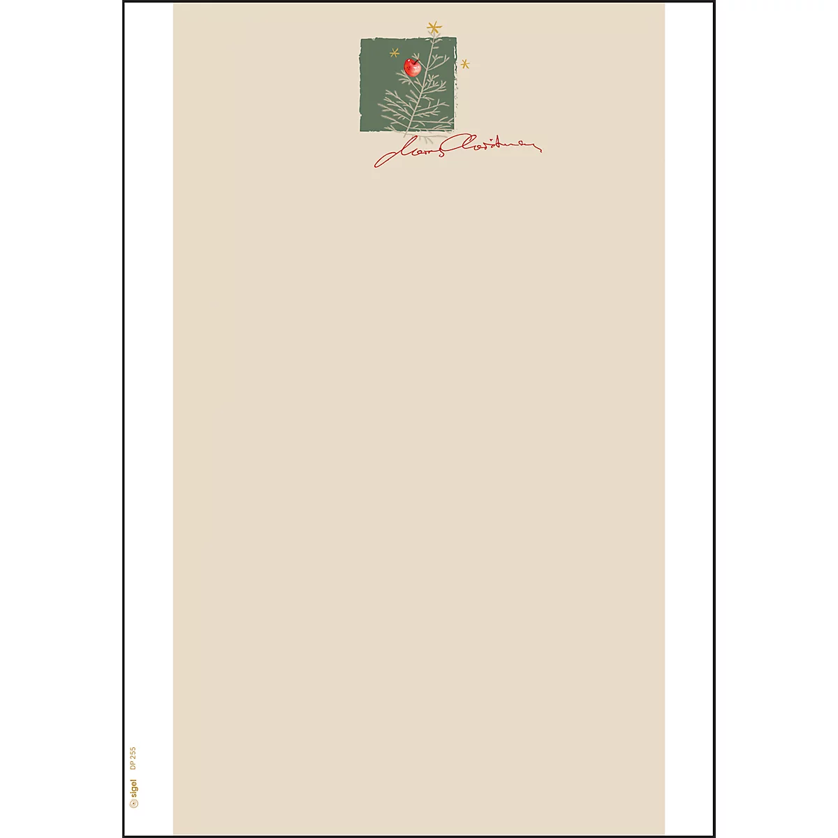 Motivpapier Sigel 'Christmas with Apples', DIN A4, 90 g/m2, 100 Blatt, weißes Feinpapier