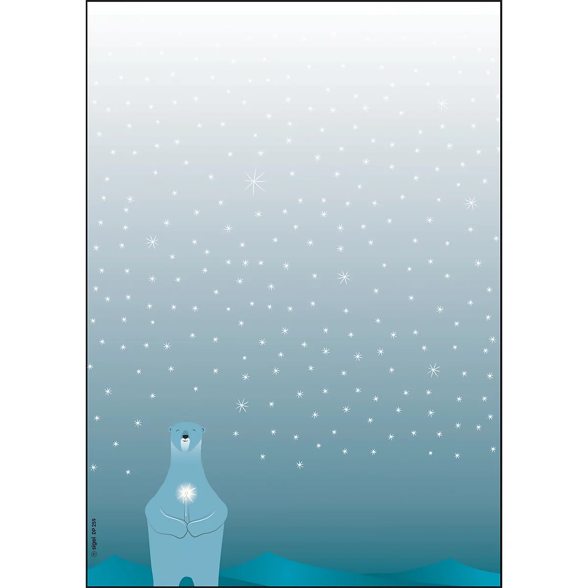 Motivpapier Sigel 'Polar Bear', DIN A4, 90 g/m², weißes Feinpapier, 25 Blatt 