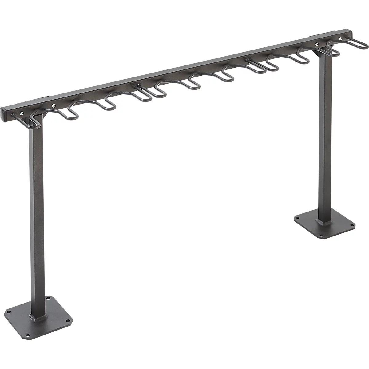 Mottez M509S, 1-zijdig, voor maximaal 9 steps, B 1190 x D 200 x H 590 mm, gepoedercoat staal, antraciet