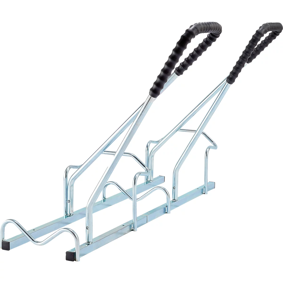 Mottez Support pour 2 vélos, module de rallonge, acier galvanisé, arceau avec caoutchouc, L 760 x P 670 x H 740 mm