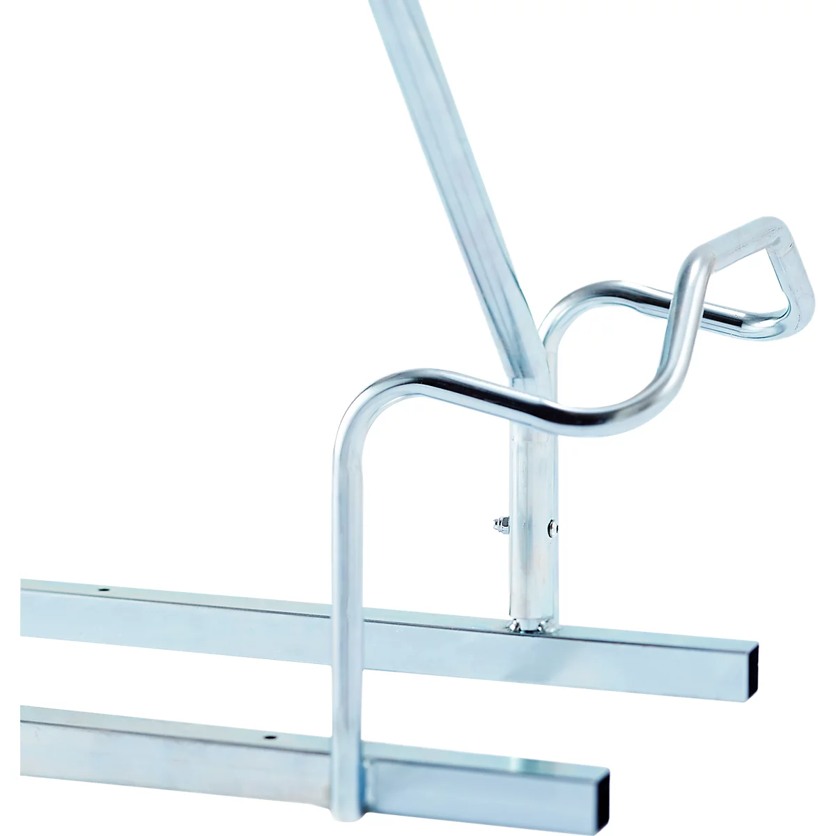 Mottez Support pour 2 vélos, module de rallonge, acier galvanisé, arceau avec caoutchouc, L 760 x P 670 x H 740 mm