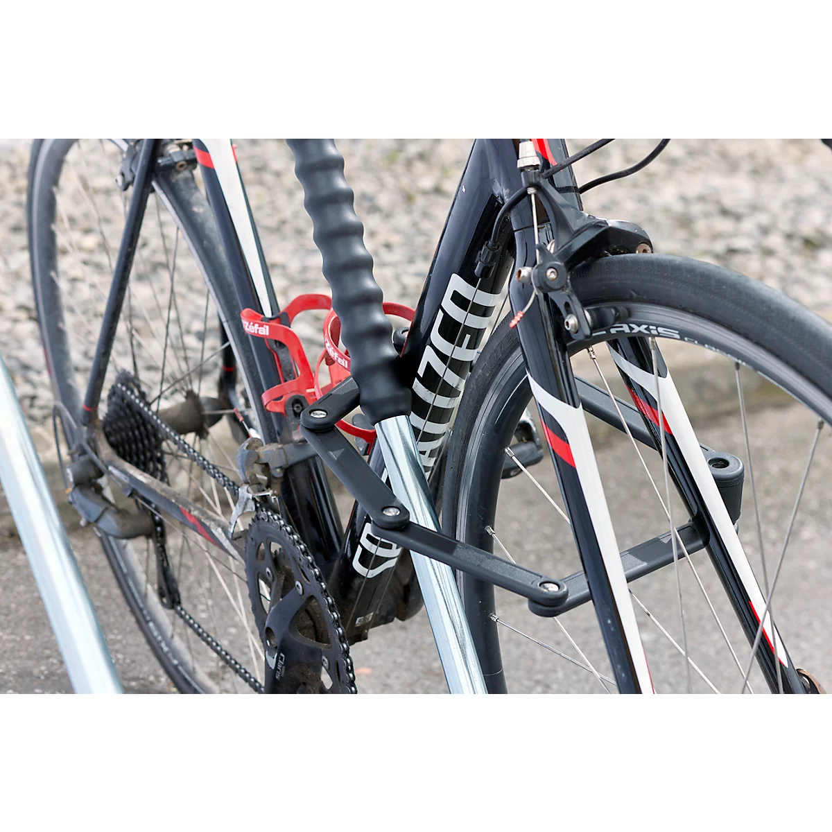 Mottez Support pour 2 vélos, module de rallonge, acier galvanisé, arceau avec caoutchouc, L 760 x P 670 x H 740 mm