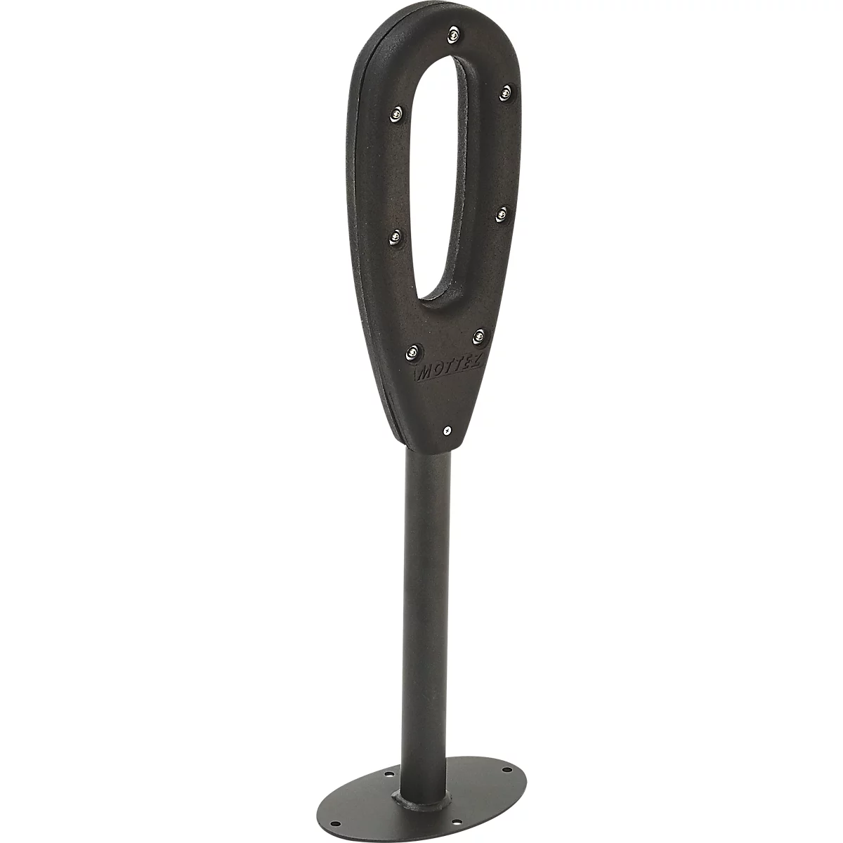 MOTTEZ support vélo avec anneau en caoutchouc, L 260 × l 160 × H 800 mm, pour 2 vélos, anneau en caoutchouc, anthracite