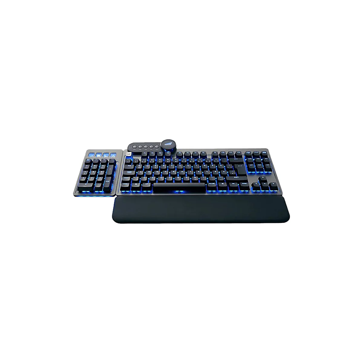 Mountain Everest Core - Tastatur - mit Mediendock - Hintergrundbeleuchtung - USB-C - QWERTZ