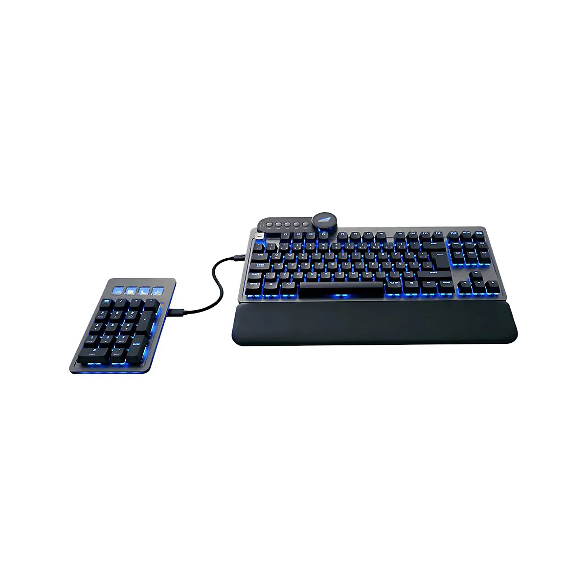 Mountain Everest Core - Tastatur - mit Mediendock - Hintergrundbeleuchtung - USB-C - QWERTZ