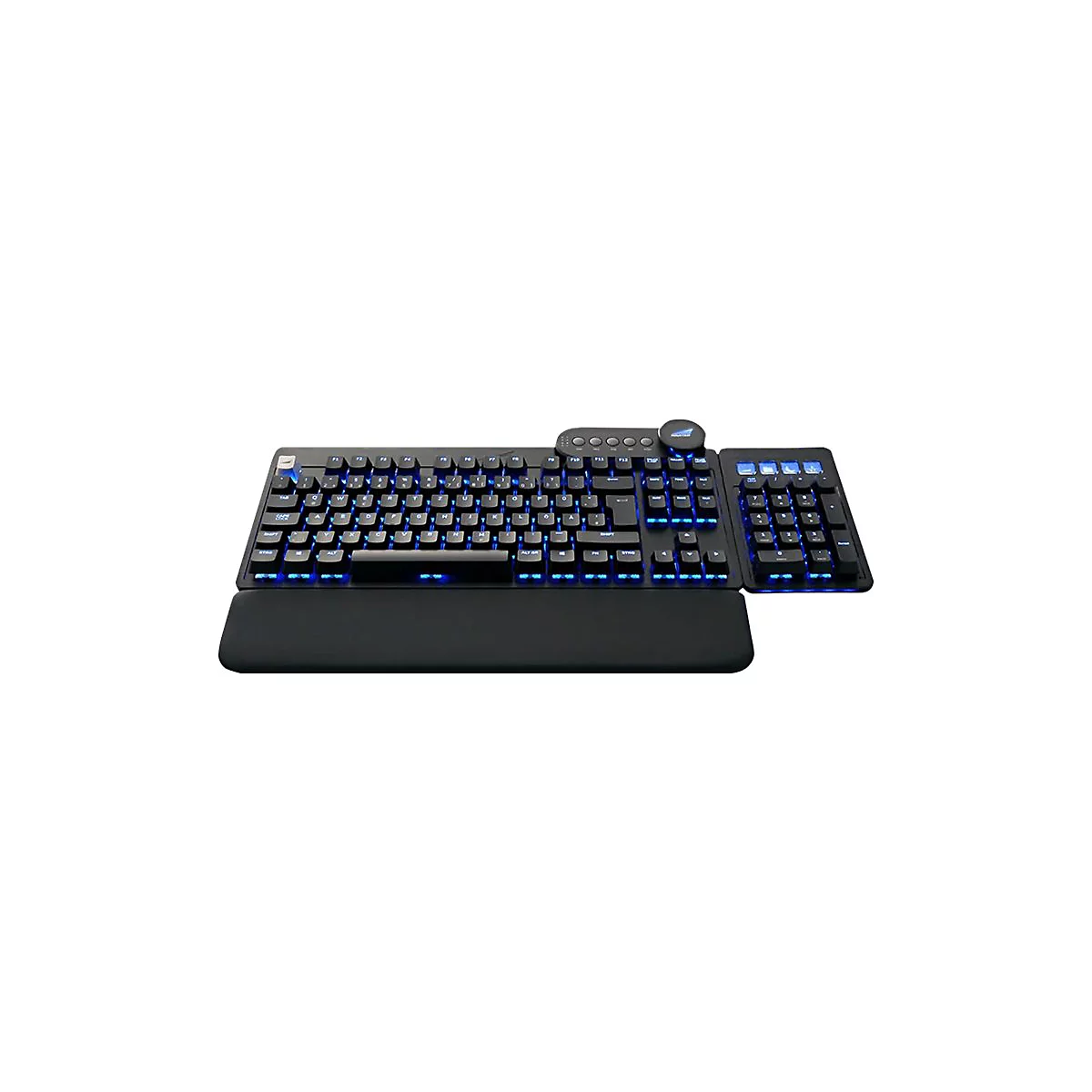 Mountain Everest Core - Tastatur - mit Mediendock - Hintergrundbeleuchtung - USB-C - QWERTZ